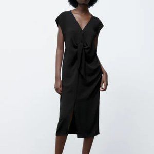 Zara Knotted Fluid Dress
